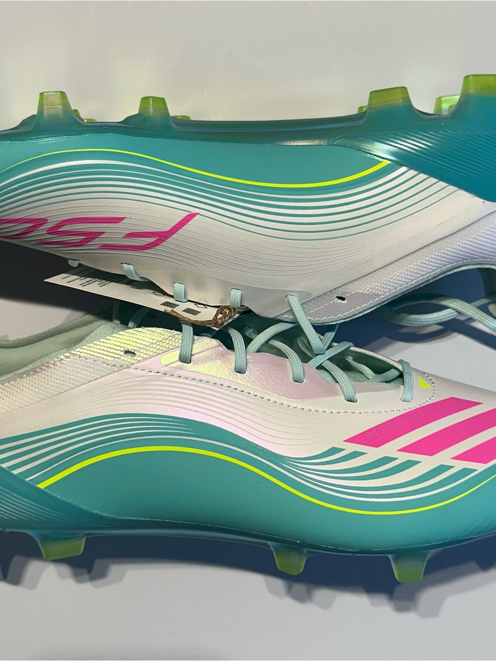 $270 Men’s Size 10.5 adidas F50 Messi Elite FG White Flash Aqua JQ0927 Argentina